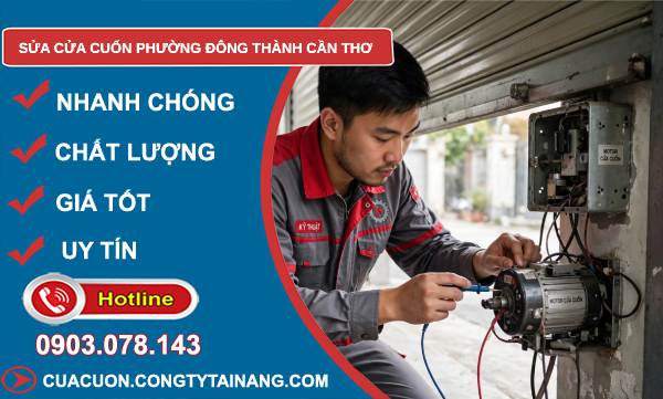 sửa cửa cuốn phường Đông Thành Cần Thơ giá rẻ