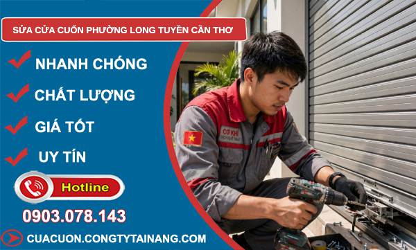 Sửa cửa cuốn phường Long Tuyền Cần Thơ