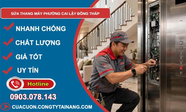 Sửa thang máy phường Cai Lậy Đồng Tháp giá rẻ