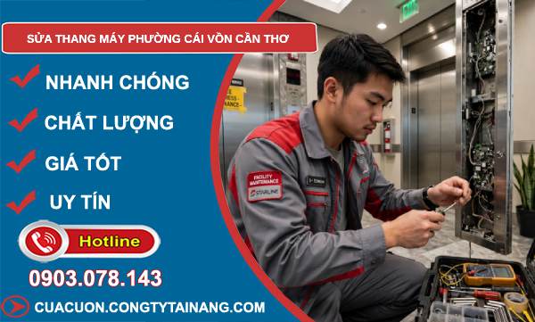 Sửa thang máy phường Cái Vồn Cần Thơ