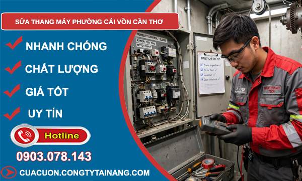 Sửa thang máy phường Cái Vồn