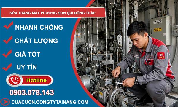 Sửa thang máy phường Sơn Qui Đồng Tháp giá rẻ