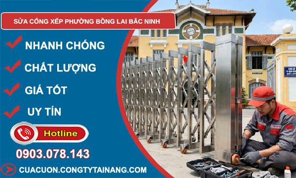 sửa cổng xếp phường Bồng Lai Bắc Ninh