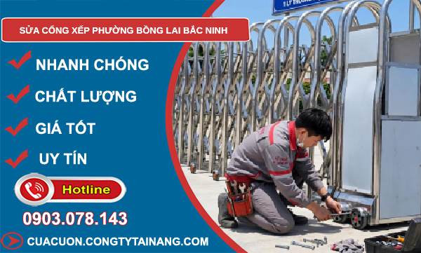 sửa cổng xếp phường Bồng Lai