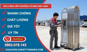 sửa cổng xếp phường Vũ Ninh Bắc Ninh