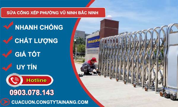 sửa cổng xếp phường Vũ Ninh