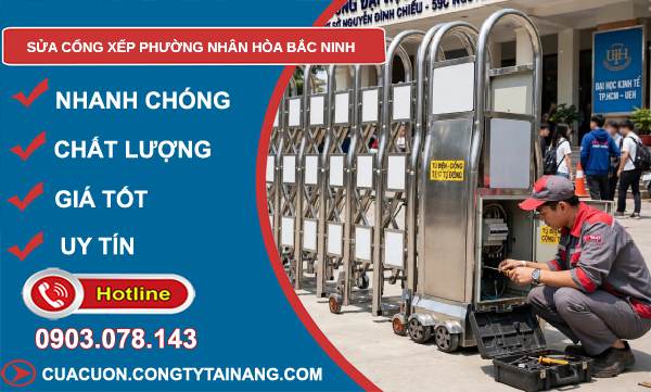 sửa cổng xếp Nhân Hòa
