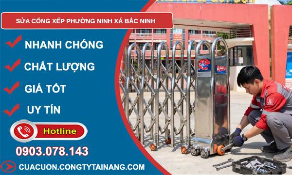 sửa cổng xếp Ninh Xá