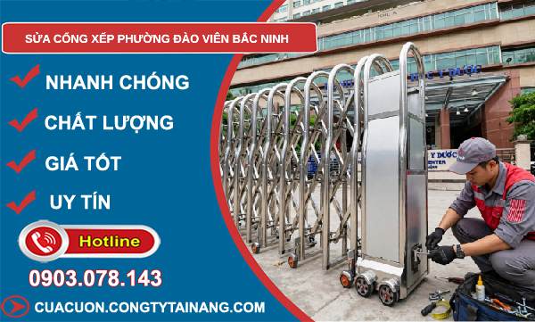 sửa cổng xếp phường Đào Viên