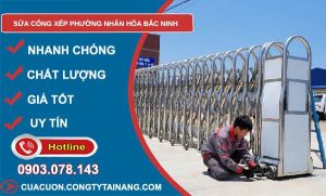 sửa cổng xếp phường Nhân Hòa Bắc Ninh