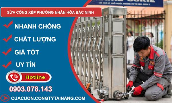 sửa cổng xếp phường Nhân Hòa