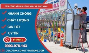 sửa cổng xếp phường Ninh Xá Bắc Ninh