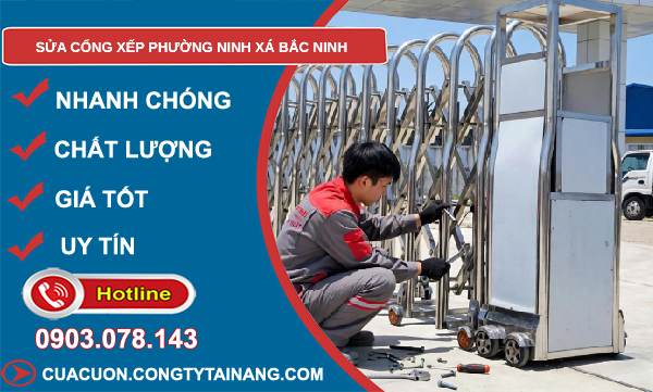 sửa cổng xếp phường Ninh Xá