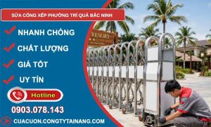 sửa cổng xếp phường Trí Quả Bắc Ninh
