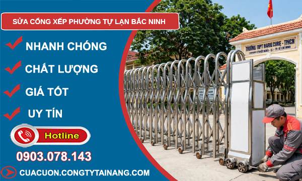sửa cổng xếp phường Tự Lạn