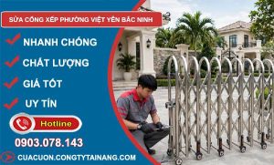 sửa cổng xếp phường Việt Yên Bắc Ninh