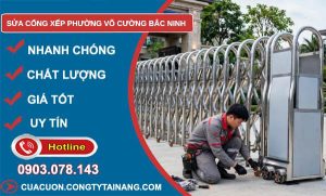 sửa cổng xếp phường Võ Cường Bắc Ninh