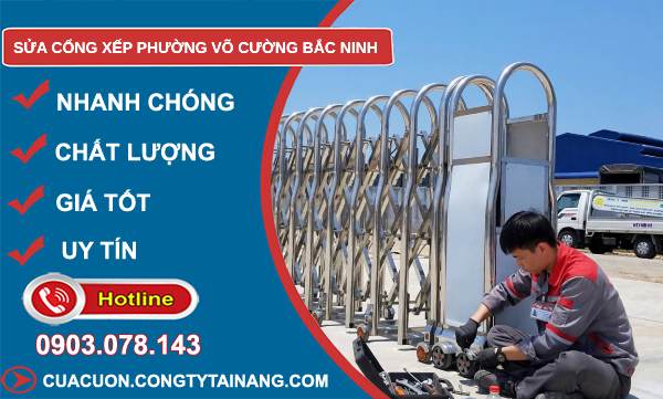 sửa cổng xếp phường Võ Cường