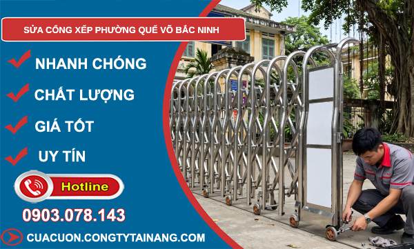 sửa cổng xếp Quế Võ