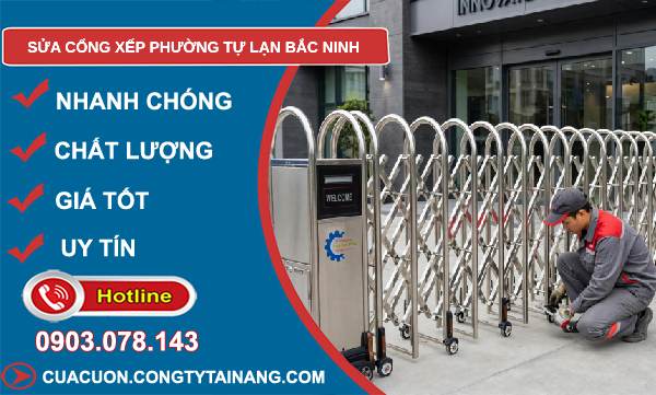 sửa cổng xếp Tự Lạn