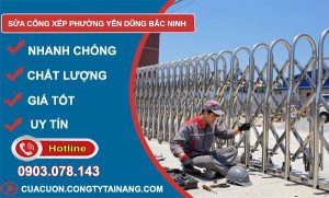 sửa cổng xếp Yên Dũng