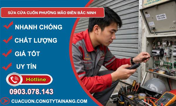 sửa cửa cuốn phường Mão Điền Bắc Ninh
