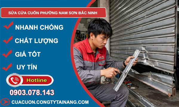 sửa cửa cuốn phường Nam Sơn Bắc Ninh