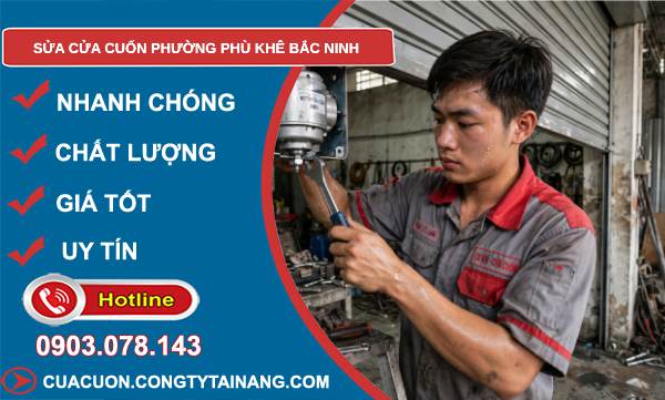 sửa cửa cuốn phường Phù Khê Bắc Ninh