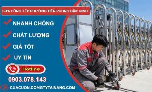 sửa cổng xếp phường Tiền Phong Bắc Ninh