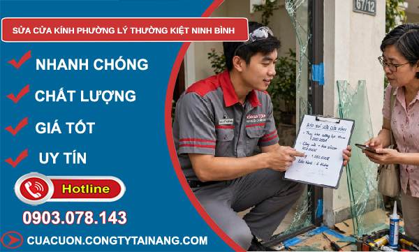 sửa cửa kính Lý Thường Kiệt