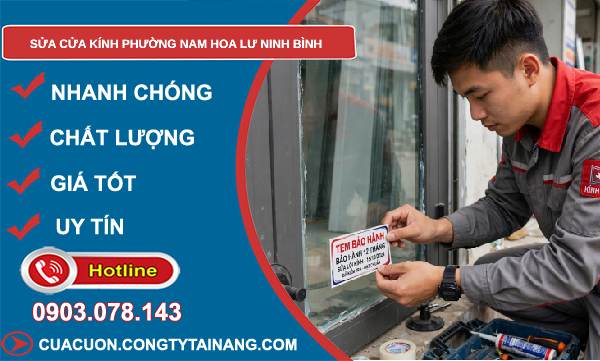 sửa cửa kính Nam Hoa Lư