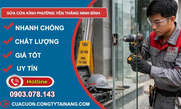 sửa cửa kính phường Yên Thắng Ninh Bình
