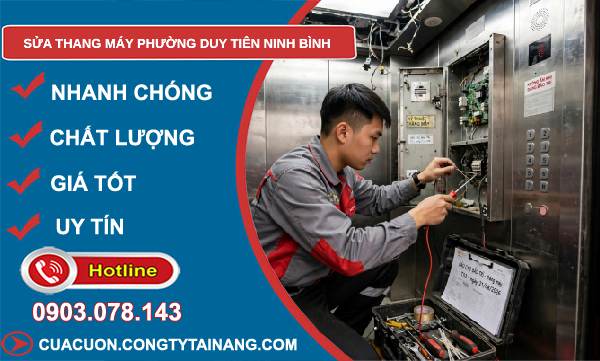 sửa thang máy phường Duy Tiên Ninh Bình