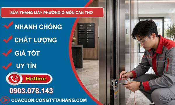 sửa thang máy phường Ô Môn Cần Thơ