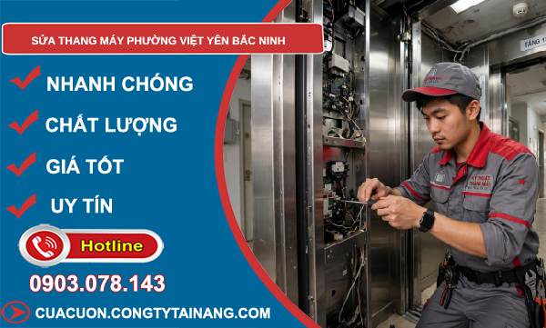 sửa thang máy Việt Yên