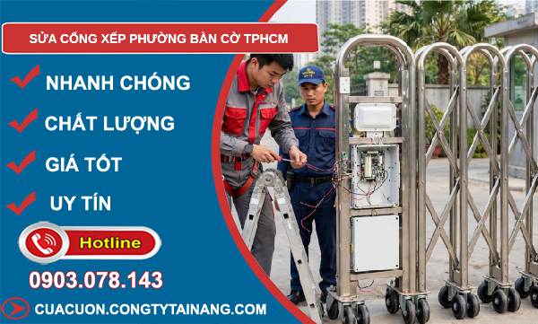 sửa cổng xếp Cầu Ông Lãnh