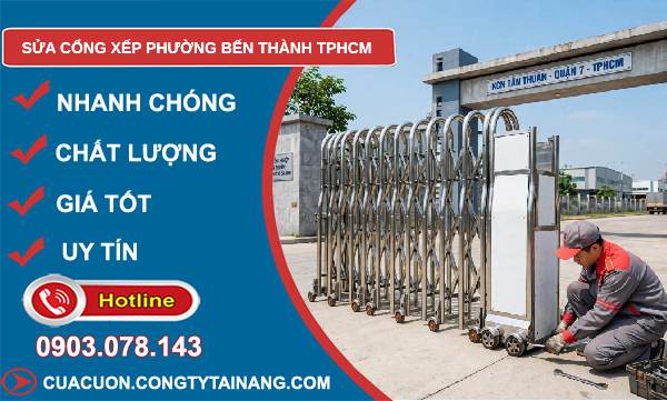 sửa cổng xếp phường Bến Thành TPHCM