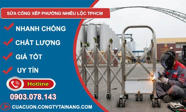 sửa cổng xếp phường Nhiêu Lộc TPHCM