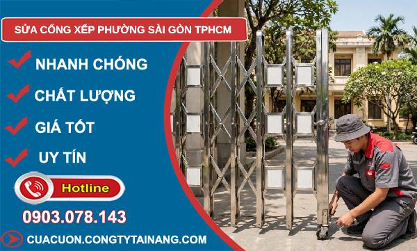 sửa cổng xếp phường Sài Gòn TPHCM