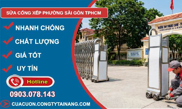 sửa cổng xếp phường Sài Gòn