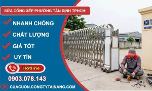 sửa cổng xếp phường Tân Định TPHCM