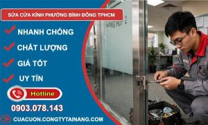 sửa cửa kính phường Bình Đông TPHCM