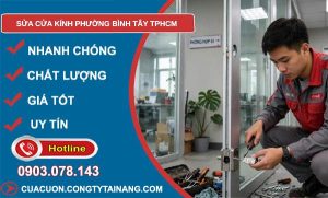 sửa cửa kính Bình Tây