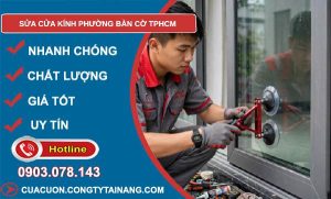 sửa cửa kính phường Bàn Cờ TPHCM