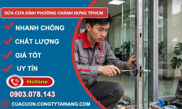 sửa cửa kính phường Chánh Hưng TPHCM