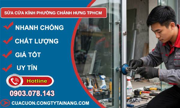 sửa cửa kính phường Chánh Hưng