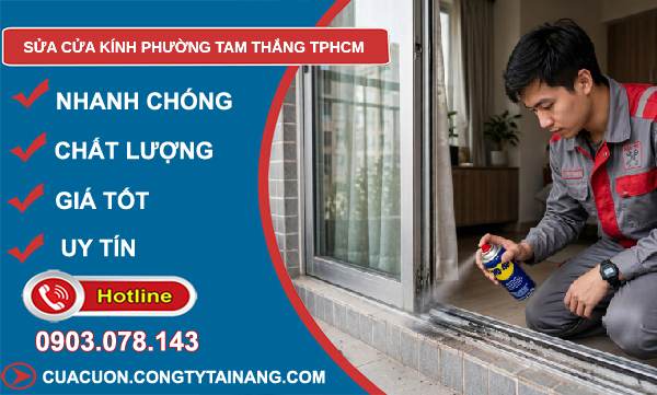 sửa cửa kính phường Tam Thắng