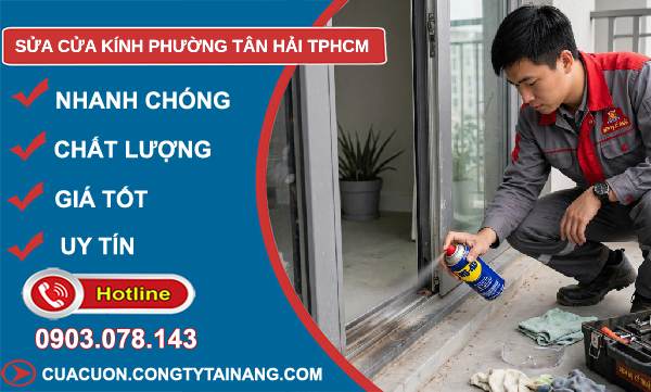 sửa cửa kính phường Tân Hải