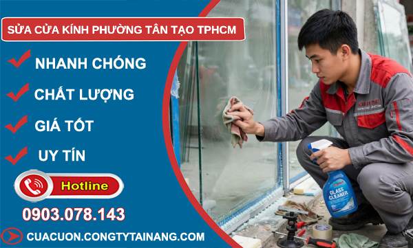sửa cửa kính phường Tân Tạo