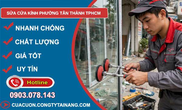 sửa cửa kính phường Tân Thành TPHCM